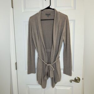 Barefoot Dreams belted sweater Cardigan size M gray